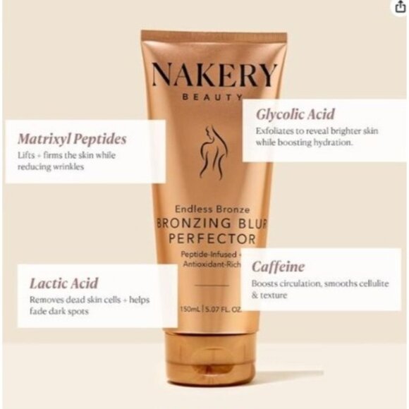 Nakery Bronzing Blur Perfector Instant Body Bronzer Peptide-Infused Shimmer - Picture 4 of 7